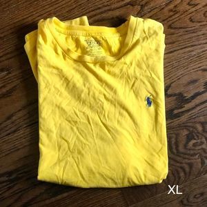 RALPH LAUREN POLO Mens Short Sleeve Crew Neck Short Sleeve Yellow T-Shirt XL